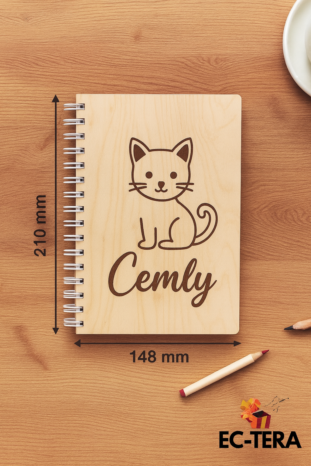 Personalized Wooden Notebook | EC-TERA Exclusive