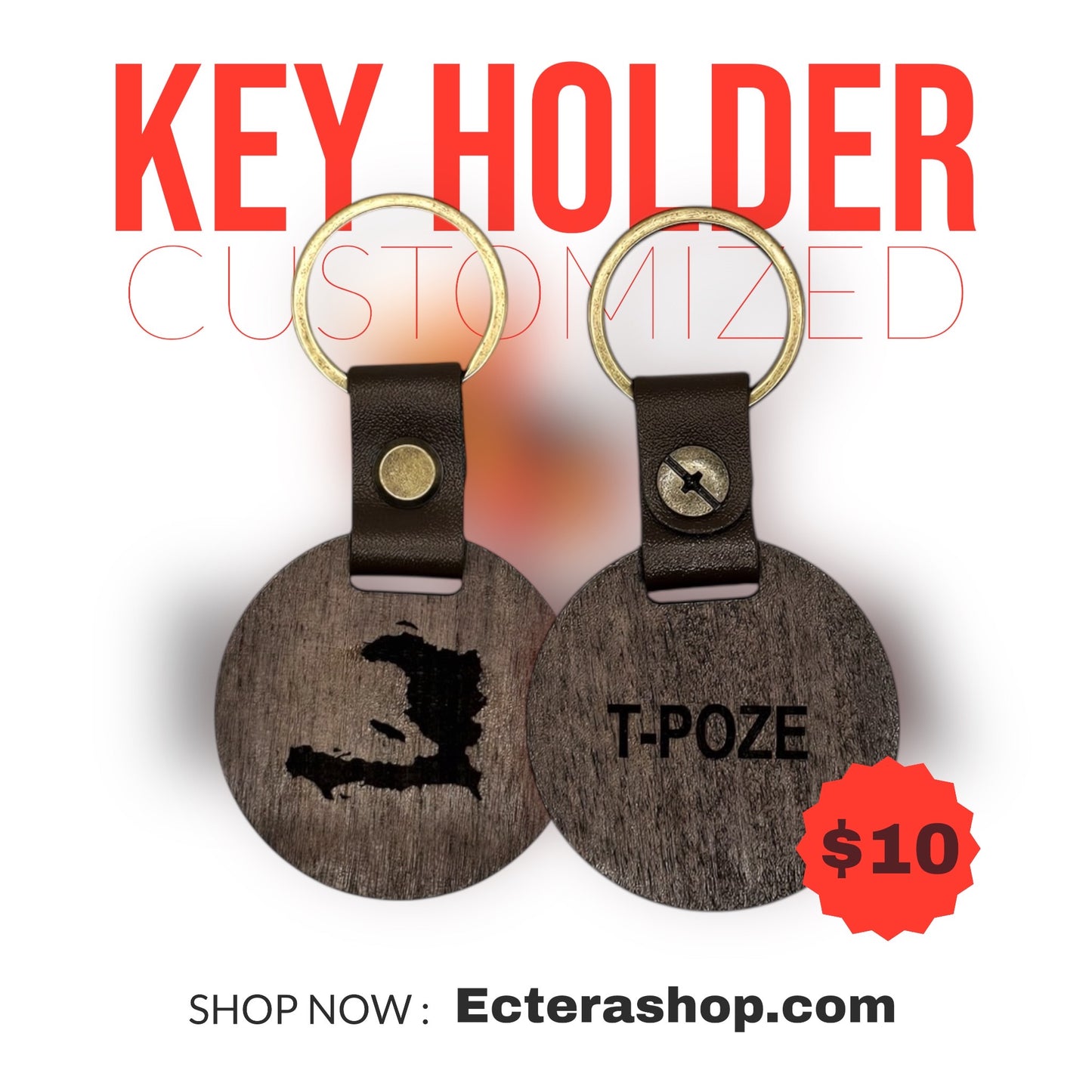 Engraved Wooden Keyholder | EC-TERA Exclusive
