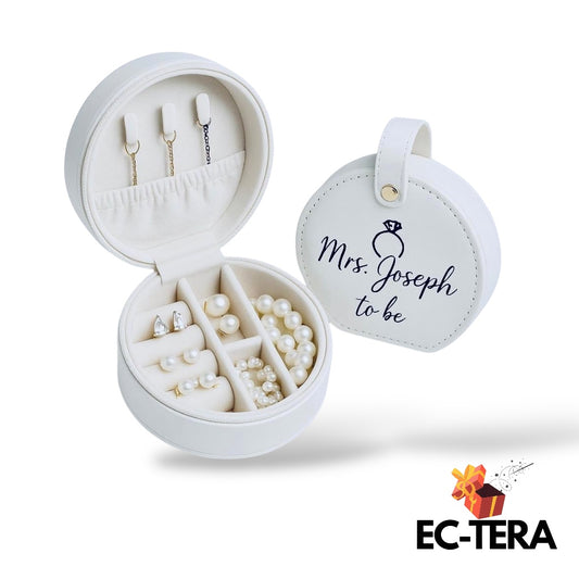 Personalized Round Jewelry Box – “Bride to Be” Edition EC-TERA